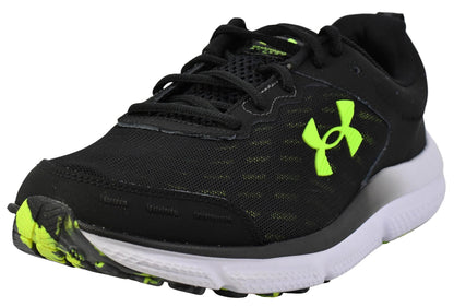 Under Armour Men's Charged Assert 10, (004) Black/Black/High Vis Yellow, 7, US