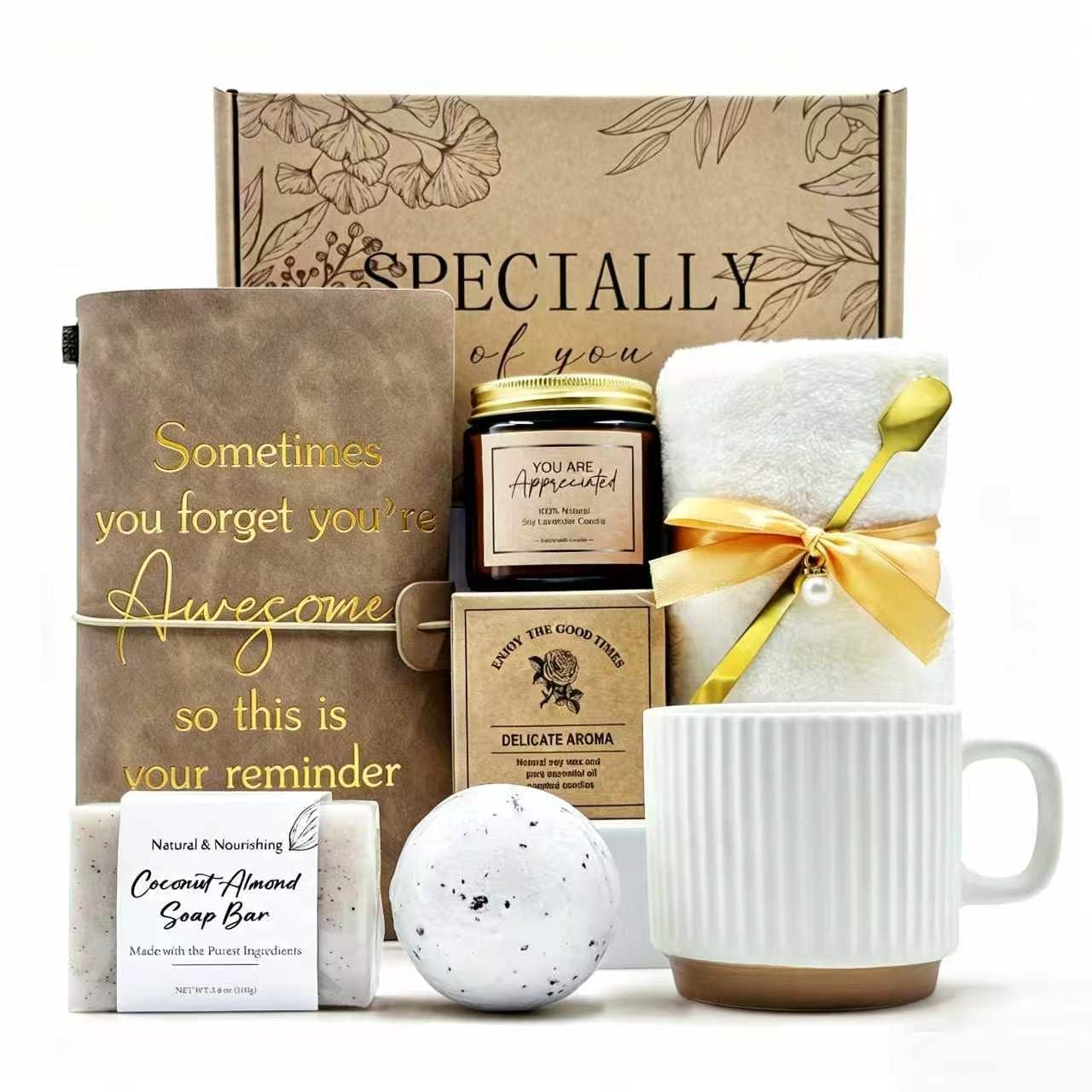 Thank You gift Set for Women & Men - New Employee Welcome, Coworker Farewell, Teacher Appreciation, Office Gift Baskets for Social Worker, Secretary, Going Away Gift