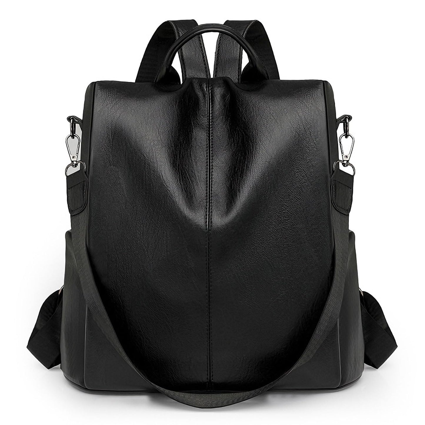 LY&SQ Women Anti-theft Backpack Purse, PU Leather Travel Rucksack Fashion Multipurpose Handbag Ladies Daily Work Shoulder Bags(Black)