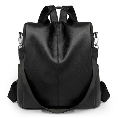 LY&SQ Women Anti-theft Backpack Purse, PU Leather Travel Rucksack Fashion Multipurpose Handbag Ladies Daily Work Shoulder Bags(Black)