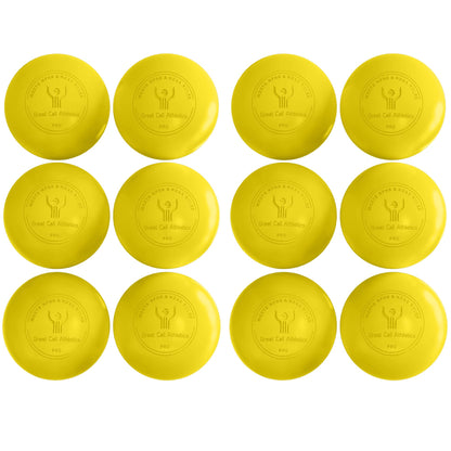 GCA Pro Lacrosse Official Game Ball NFHS College Approved Velocity 6 Pack LAX Field Tournament Rubber Practice (Yellow, 6 Balls)