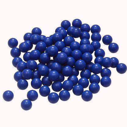 100 Counts 50 Cal. Solid Nylon Balls for Tr50/BP50/HDP50/HDR50, Reusable .50 Caliber Hard Plastic Projectiles Paintball Pellets for Self Defense and Target Practice(Blue)