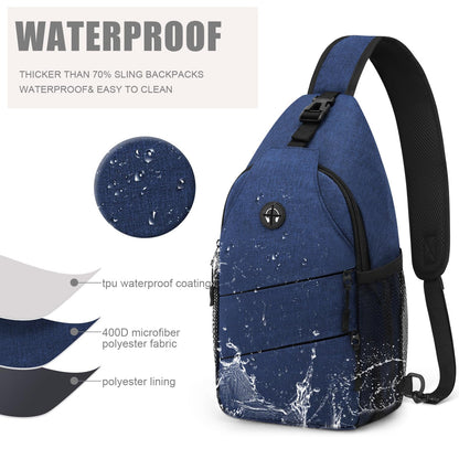 Crossbody Bags for Women Men Trendy Sling Bag Bakpack Casual Chest Bag with Convertible Shoulder Strap