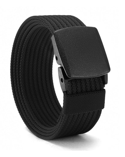 CHAOREN Nickel Free Web Belt Men - TSA Approved Non Metal Buckle Nylon Belt, Travel with Confidence and Ease (38mm)