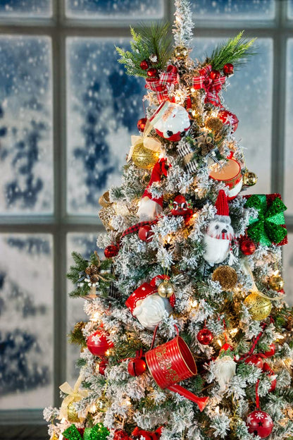 Boston International Christmas Winter Holiday Xmas Bells Tree Ornaments, Set of 3, Red & White