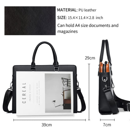 FSD.WG]Business Bag Leather Briefcase Shoulder Laptop Business Bag for Men