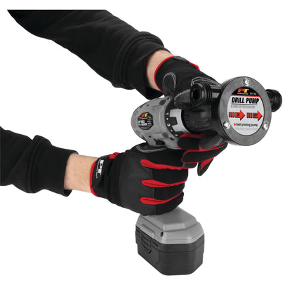 Performance Tool W1143 Liquid Transfer Pump for Corded/Cordless Drills - 225 GPH, 3/4-Inch Max Hose Diameter, Self-Priming, Corrosion-Resistant Shaft