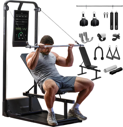 Speediance Gym Monster 2 Works Plus & PowerGrip & Weight Lifting Belt & Gym Accessories Organizer & Smart Body Fat Scale Bundle