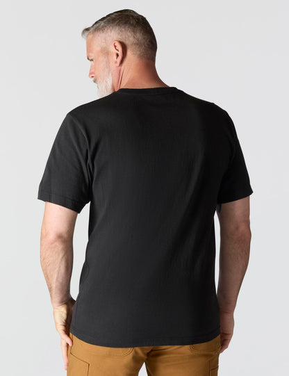 Carhartt Mens Loose Fit Heavyweight Short-Sleeve Pocket T-Shirt Work Utility t Shirts, Black, Large US