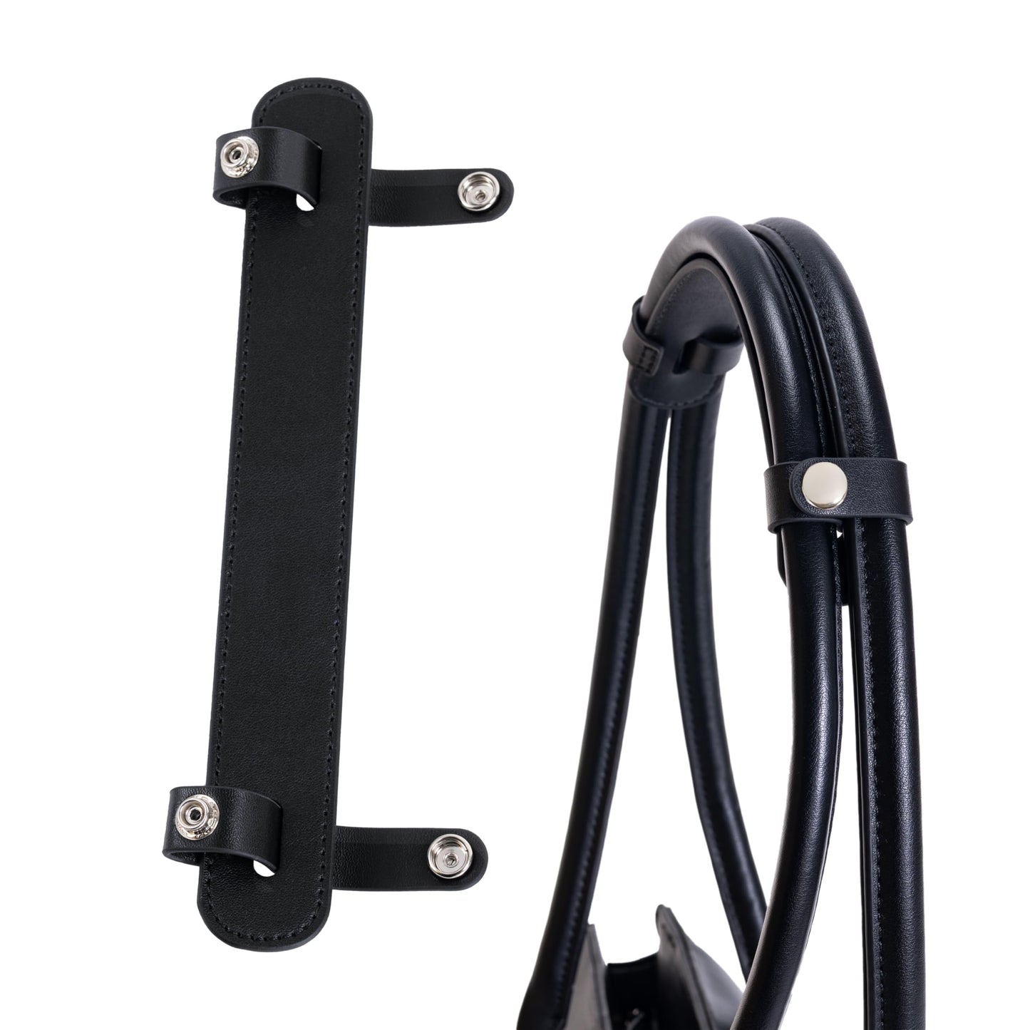 Shoulder Strap Pad Compatible with Tote Bags, Handbag Accessories, Upgraded Anti-Slip Cushion, Leather Strap Pad, Pressure Relief –Wide Strap Version Black
