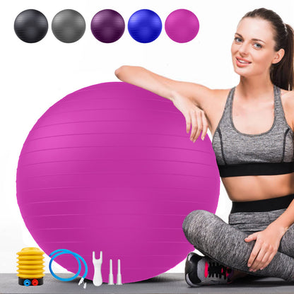 Soft Exercise Ball, Anti-Burst Yoga Ball Chair Supports 2200lbs, Stability Swiss Ball w/Pump for Pregnancy Birthing, Excersize, Workout, Fitness, Balance, Gym, Physio, Abs (Office & Home & School)