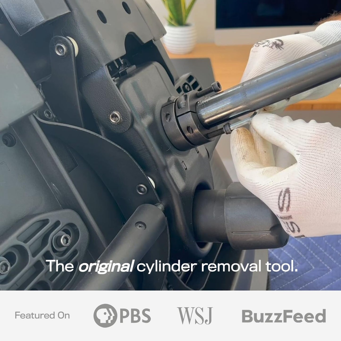 The Original Office Chair Cylinder Removal Tool (As Seen On PBS) - Easily Remove Your Old Gas Lift Piston from Any Office Chair