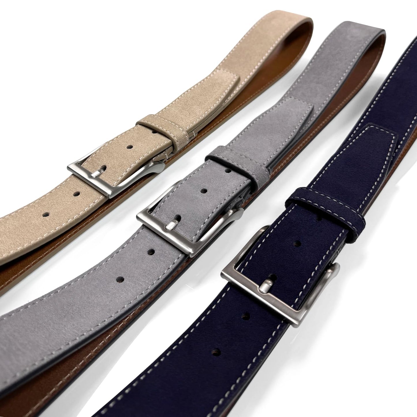 Belts.com 41104 Suede Belt Genuine Suede Leather Casual Jean Belt 1-1/2"(38mm) Wide (Taupe, 32)