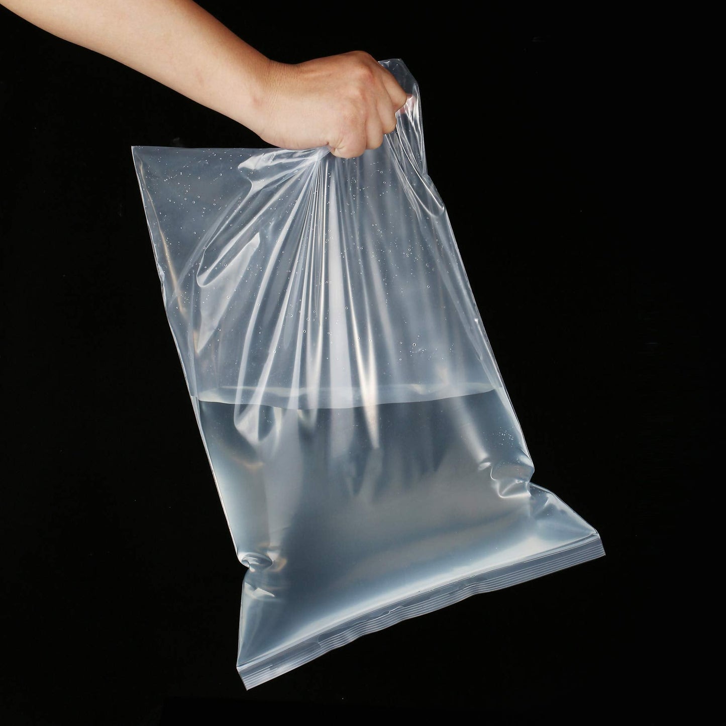 LISM 14" x 17" Large Gallon Thick 4 Mil Clear Zip Storage Bags, Heavy-Duty Plastic Reclosable Zip Seal Poly Lock Bags, 20 Pack