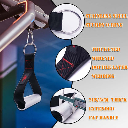 Lights Mountain Heavy Duty Fat Gym Handle Grip 2" Dia Aluminum Alloy Exercise Handle Cable Machine Pulley LAT Pulldown Attachments Arm Wrestling Training Handle(1 Piece)