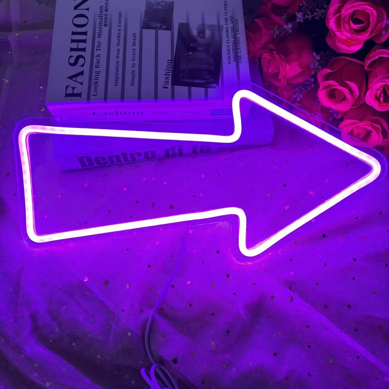 Arrow neon sign, Arrow led sign, light up sign Neon sign for business Light up sign business