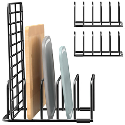 Cutting Board Organizer, [2-Pack] Cutting Board Holder Rack Baking Cookie Pan Sheets Cooling Small Racks Storage Stand for Kitchen Cabinet Countertop Bakeware Organizer 7.87 x 7.24 x 3.28 in