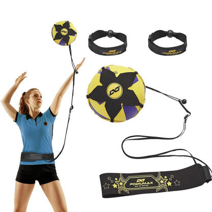 PodiuMax Solo Volleyball Training Equipment Aid, Improve Serving, Setting & Spiking Skills, for Beginners and Pro