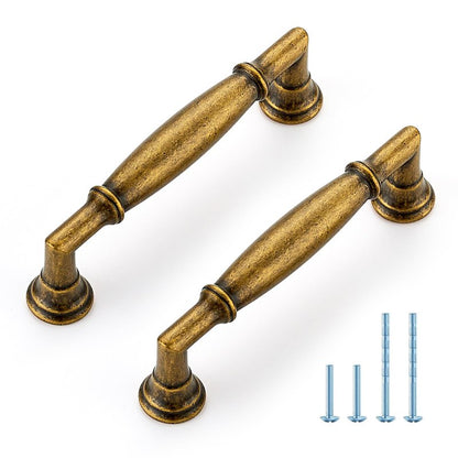 HOME EDIT 5 Pack 3 Inch Antique Brass Cabinet Handles Solid Zinc Alloy Pulls for Kitchen, Dresser, Closet & Bathroom Cabinets Hardware