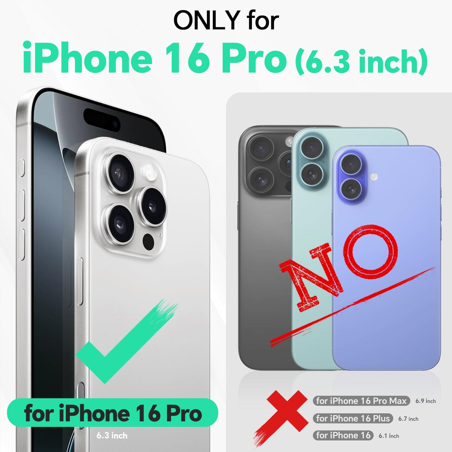 TUCCH Wallet Case for iPhone 16 Pro, Magnetic PU Leather Stand Flip Cover with 4 Card Slots [TPU Shockproof Interior Case] [RFID Blocking] Folio Compatible with iPhone 16 Pro 5G, Light Blue