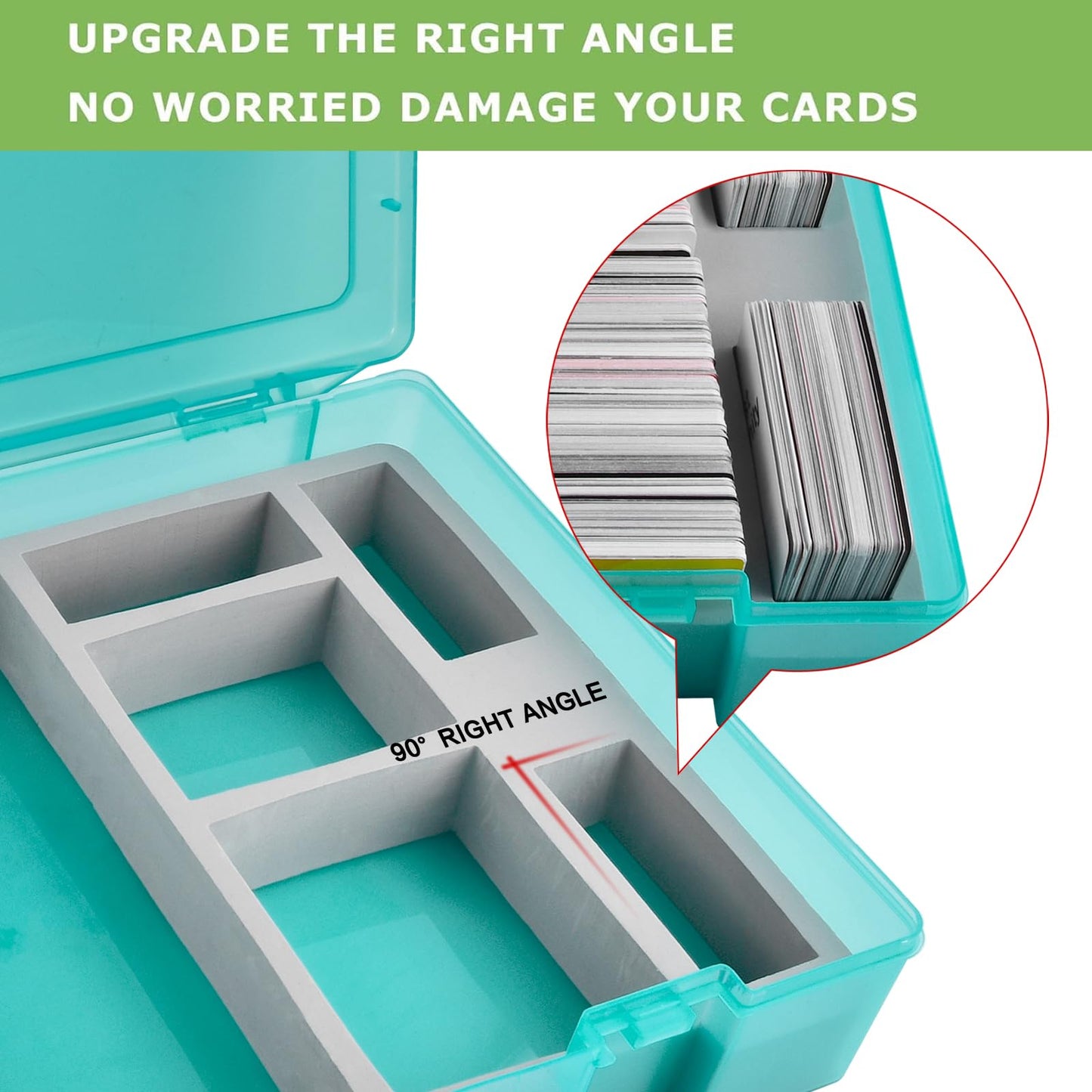 ALKOO 2200+ Large Trading Card Storage Box Case Holder for Kids Against Maturity, C.A.H MTG Deck Organizer for Cards Against Humanity/for Magic The Gathering Sports Cards& Expansions