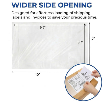 Nicunom 300 Pcs Packing List Envelopes 6''x10'', Adhesive Shipping Sleeves Clear Shipping Label Pouches for Mailing