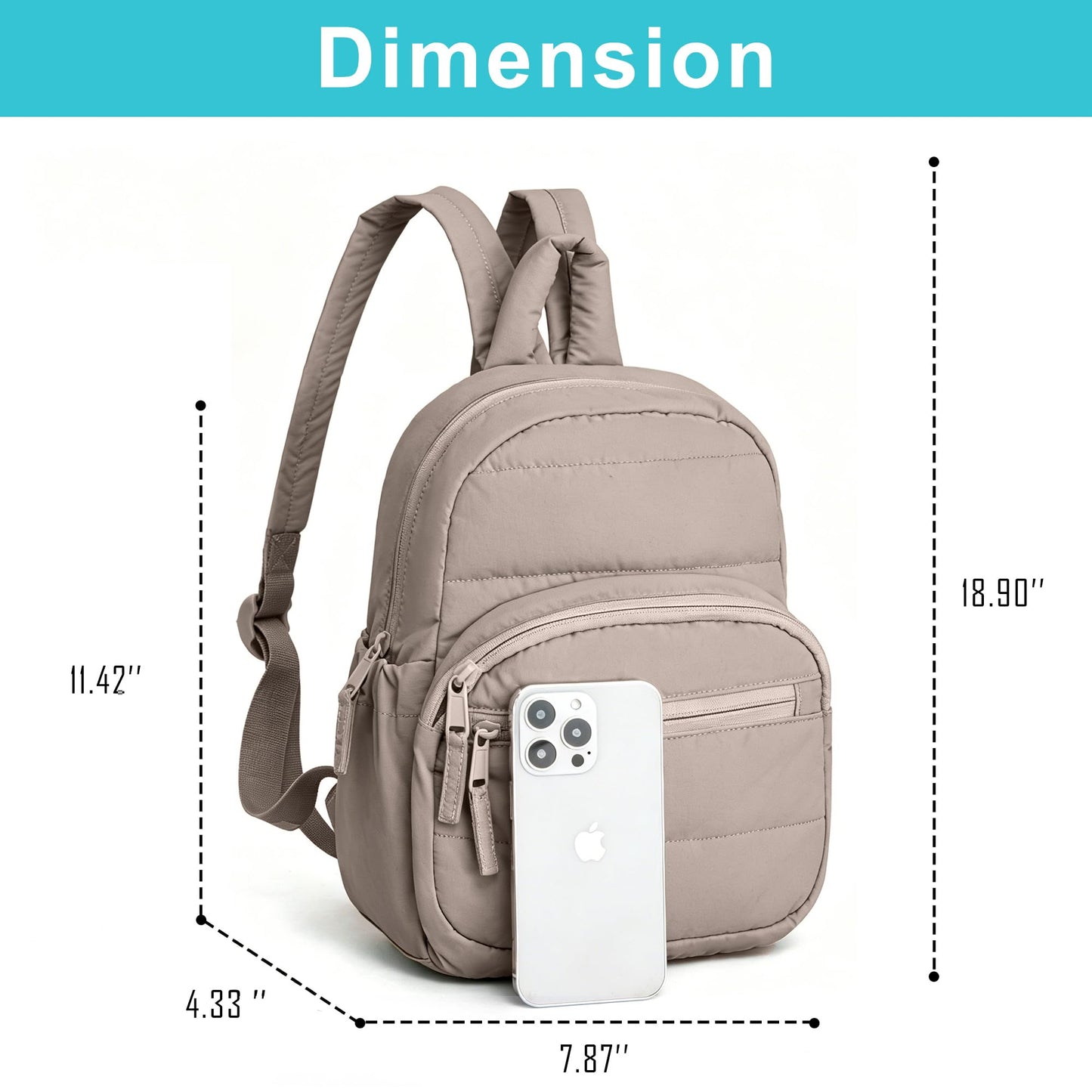 G.Z.LANKIN Lightweight Mini Backpack for Women,Taslan Durable Daypack,Casual Travel Backpack with Adjustable Straps for Daily,Travel