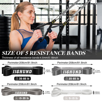 Resistance Bands Set, Pull Up Assistance Bands Pull Up Bands Exercise Bands for Men Women, Workout Bands for Working Out, Muscle Strength Training, Body Stretching