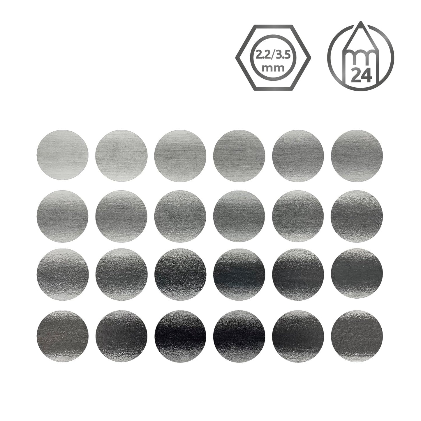 Derwent Graphic Pencils, Metal Tin, 24 Count (34202)