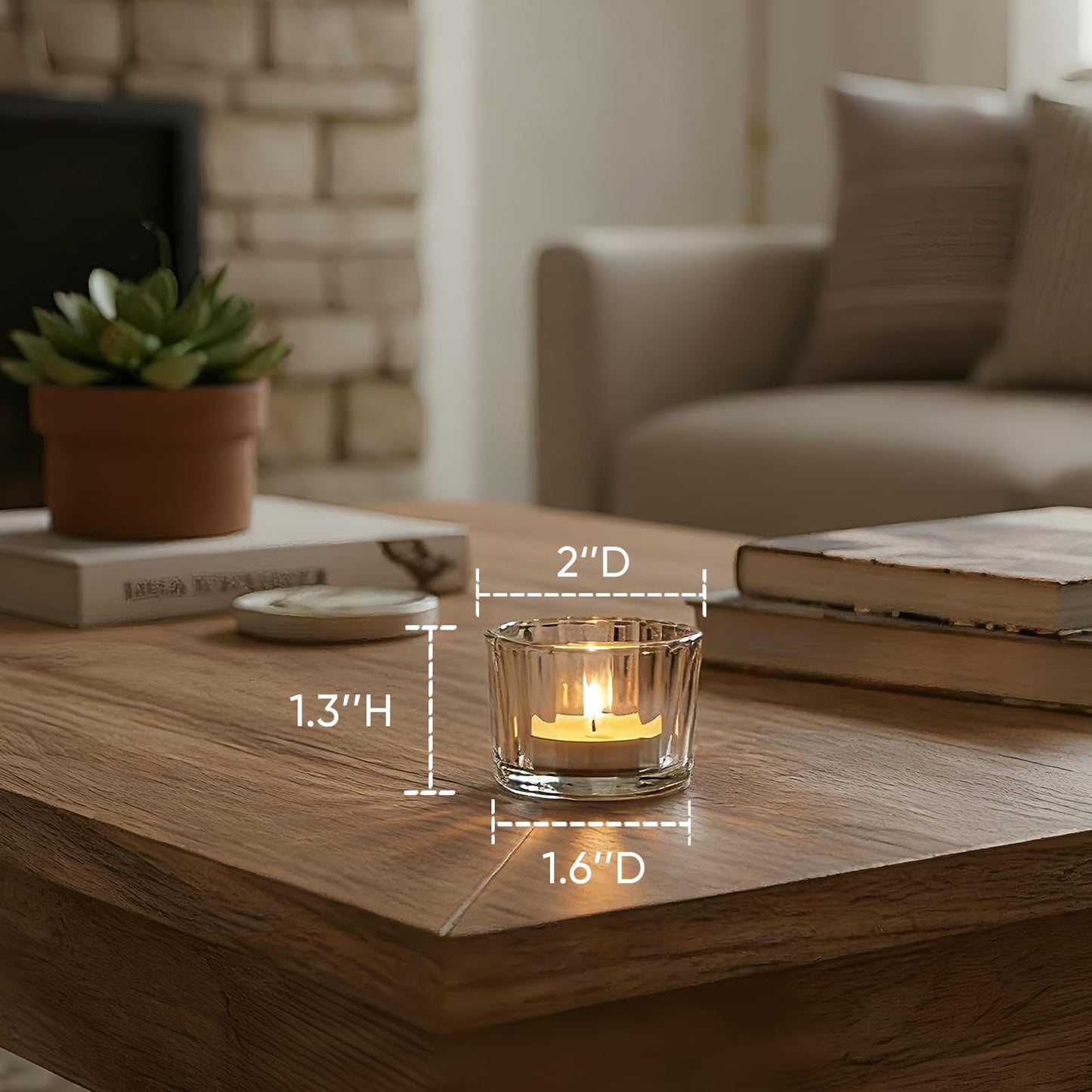 Homemory 24 Pcs Tealight Candle Holders, Clear Votive Candle Holders, Glass Candle Holder for Table Centerpiece, Wedding, Baby Shower, Birthday, Party, Halloween, Christmas