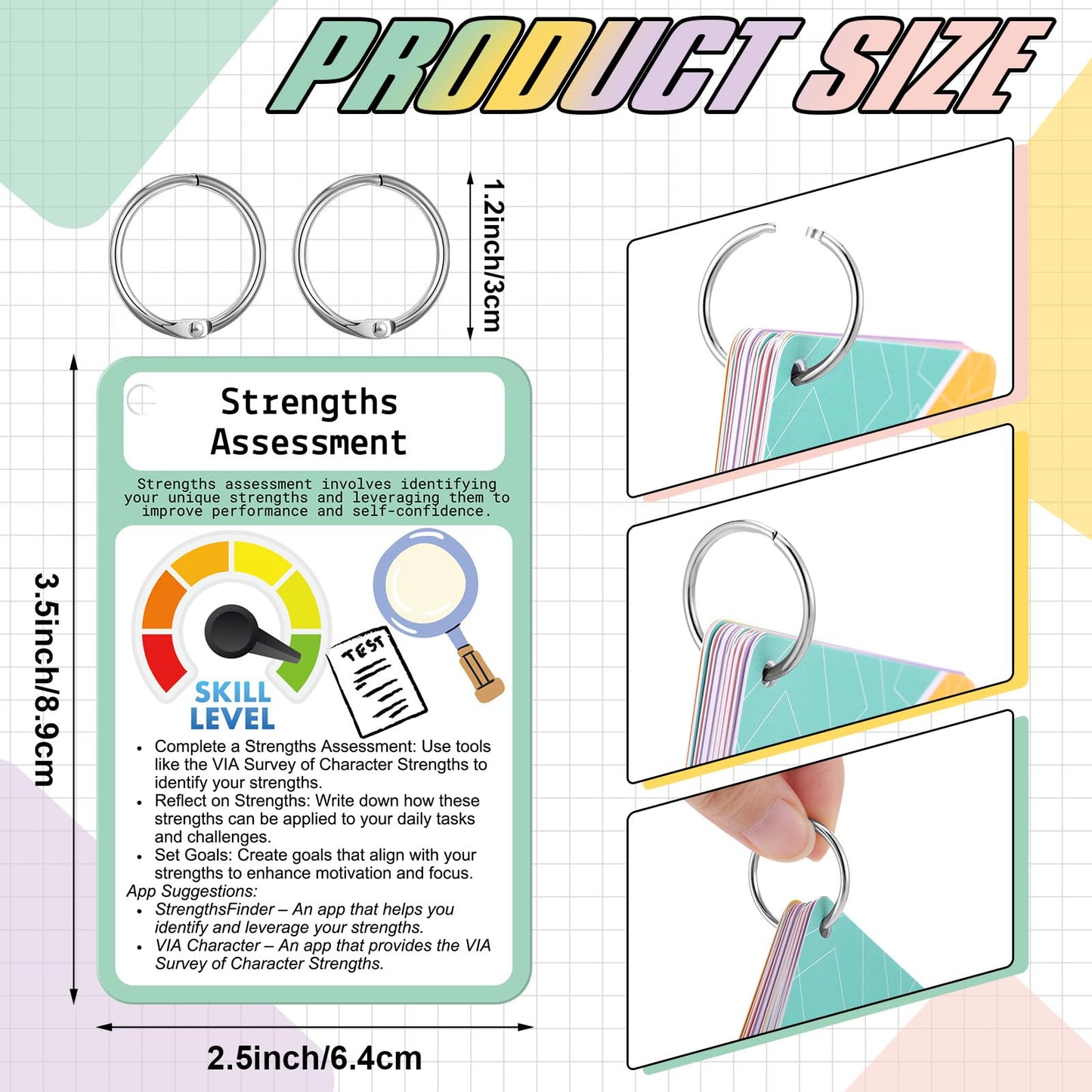 25 Pcs ADHD Coping Skills Cards Emotional Regulation Tool Time Management Therapy Stress Relief Calm Down Corner Supplies Focus Training ADHD Tools for Adults Teens