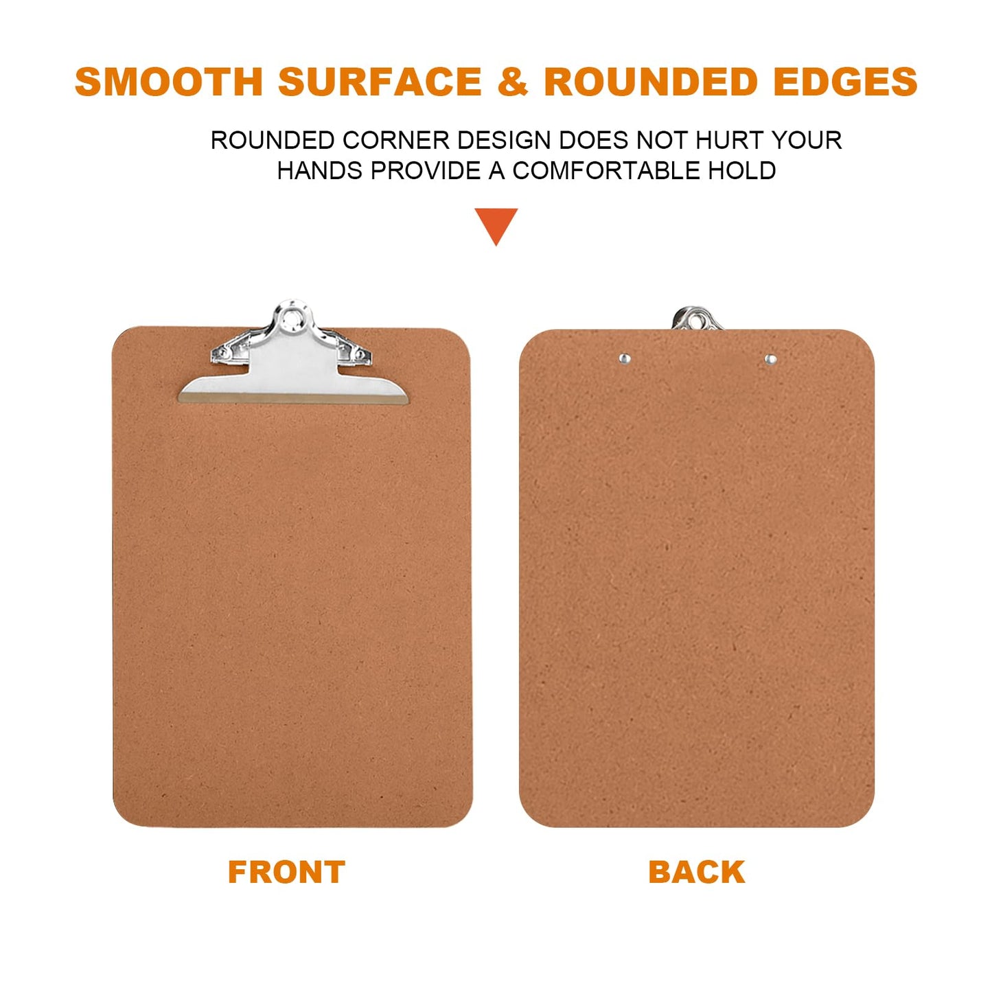 HERKKA 10 Pack Hardboard Office Clipboards - A4 Letter Size, ECO Friendly