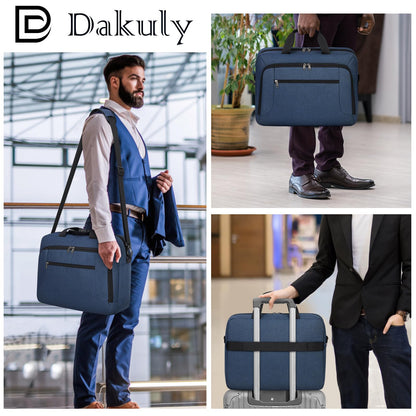 Laptop Bag 17.3 Inch Laptop Briefcase Large Waterproof Laptop Case for Men Women Business Office Work Computer Bag 17 Inch Adjustable Shoulder Messenger Bag, Blue
