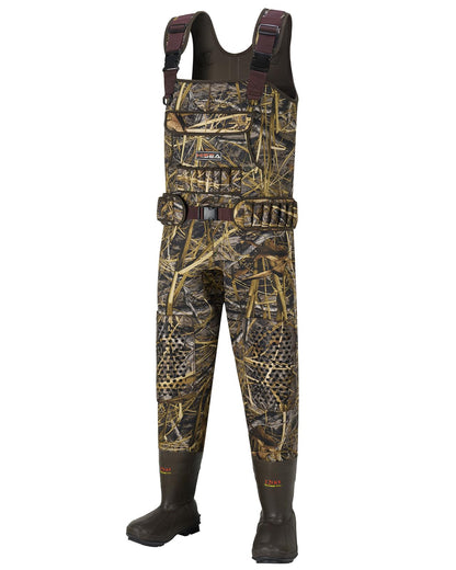 HISEA Hunting Waders for Men with 1200G Insulated Boots, Neoprene Waterproof Chest Wader, Bootfoot Fishing Waders