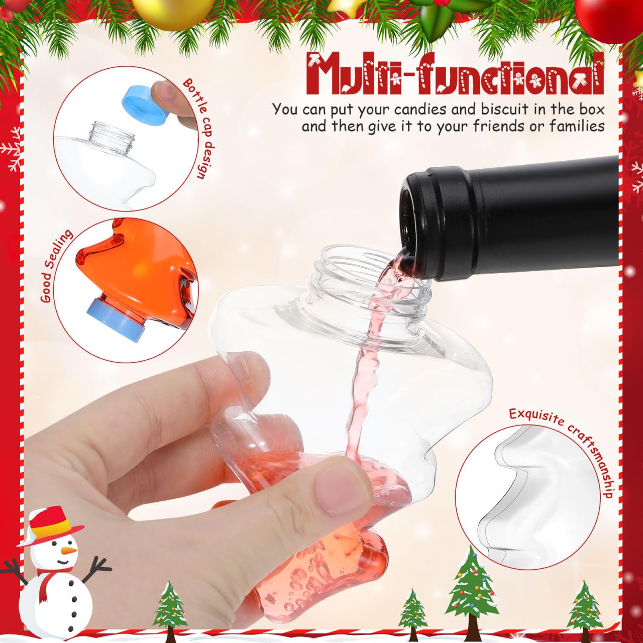 Ciieeo 25Pcs Acrylic Candy Boxes Tree Shape Plastic Candy Box for Christmas Birthday Back to School Wedding Decor