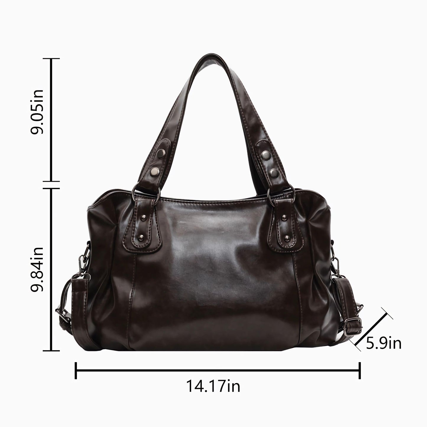 city vintage shoulder bag for women, brown soft vegan faux leather crossbody purses, large capacity hobo crossbody bag, fall fashion casual handbag