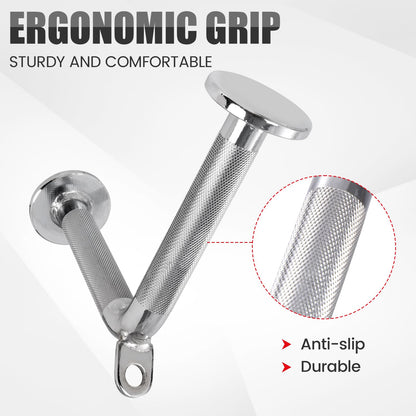 E.T.ENERGIC V-Shaped Bar, V Bar LAT Pull Down Straight Rotating Bar Cable Machine Attachment for Weight Workout Tricep Pull Down Attachment for Home Gym