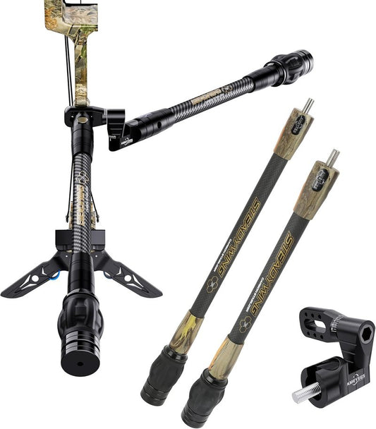Archery Bow Stabilizer - Carbon Fiber Balance Bar with Damping System | 6-15 Inch Options