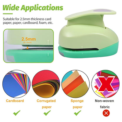 UCEC 5/8 Inch Circle Punch - Paper Circle Cutter, One Hole Punch for Paper Crafts, Scrapbooking, Gift Cards, Arts & Fun Projects
