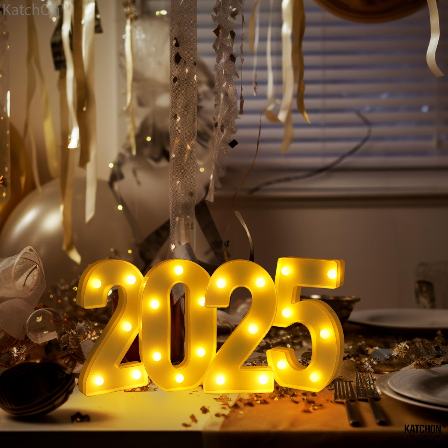 KatchOn, LED Light Up Numbers 2025-8.2 Inch, Light Up 2025 Sign | 2025 Number Light Up Sign for Happy Graduation Decorations 2025 | LED Graduation 2025 Sign for 2025 Graduation Party Decorations