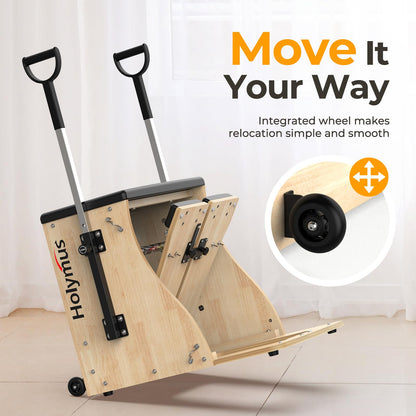 Holymuss Pilates Chair with Handles, Upgrade Split Pedals & Resistance Bands - Professional Adjustable Fitness Chair for Home, Studio & Gym Use - Customizable Resistance Levels