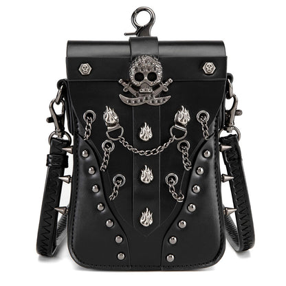 KOTORA Cute Gothic Steampunk Crossbody Bag Retro Small Shoulder Purse Phone Holder Renaissance Halloween Costume Accessory