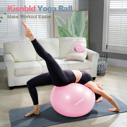 Exercise Ball - Extra Thick Anti-Burst Yoga Ball for Stability | 4 Sizes Available for Home, Gym & Office Use