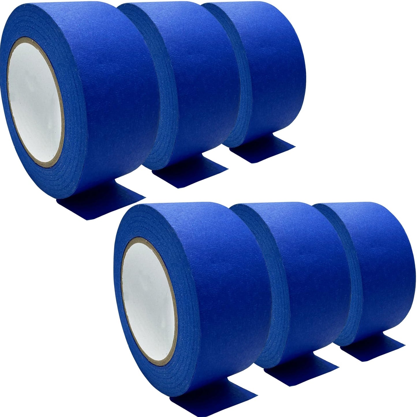 Professional Painters Tapes 2 Inch Wide (1.88 In x 60.1 Yds x 6 Rolls =360.6 Yds ), Blue Masking Tape, Paint Paper Tape, Protects Surfaces, No Residue, Painter's Tape for Wall Painting, Canvas Edging