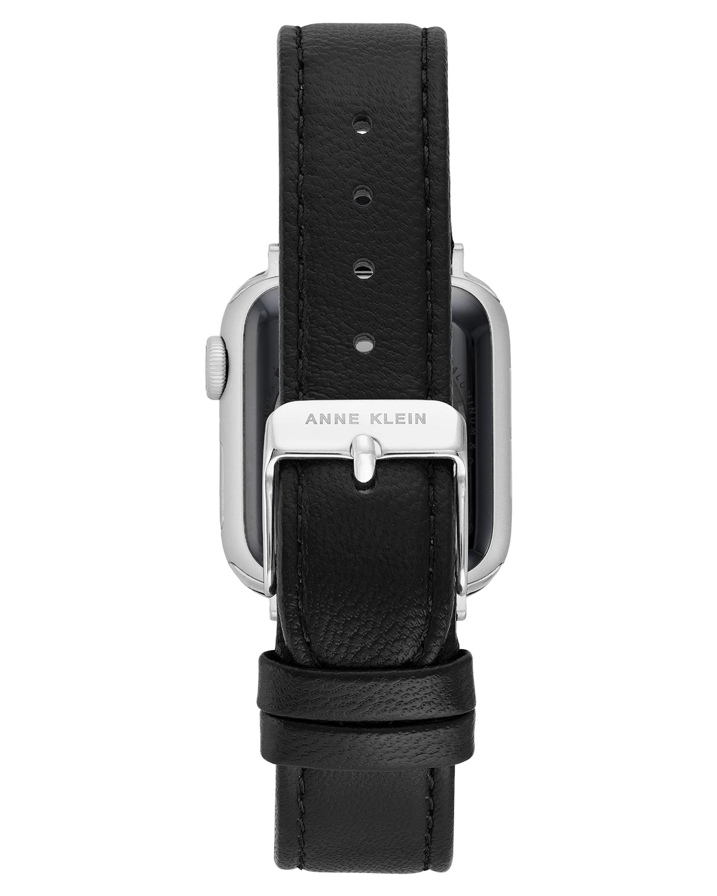 Anne Klein Leather Replacement Band for Apple Watch Secure, Adjustable, Apple Watch Band Replacement, Fits Most Wrists (38/40/41mm, Black)