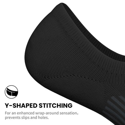 wernies No Show Socks Womens 8 Pairs, Ankle Non Slip Low Short Invisible Thin Liner Socks Black 5-8