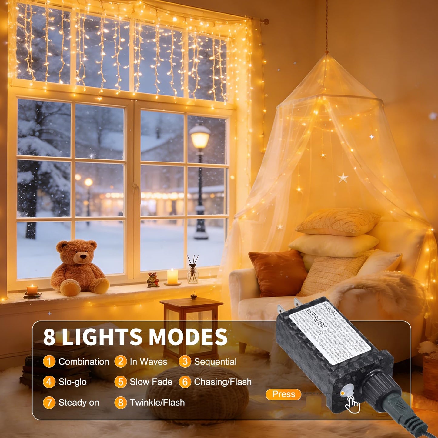 LUMLLSAJI 500 LED Fairy Lights 164 ft LED Twinkle Lights 8 Modes Plug-in with Memory Function Green Christmas String Light for Bedroom Xmas Tree Wreath Patio Party Spring Outdoor Decor