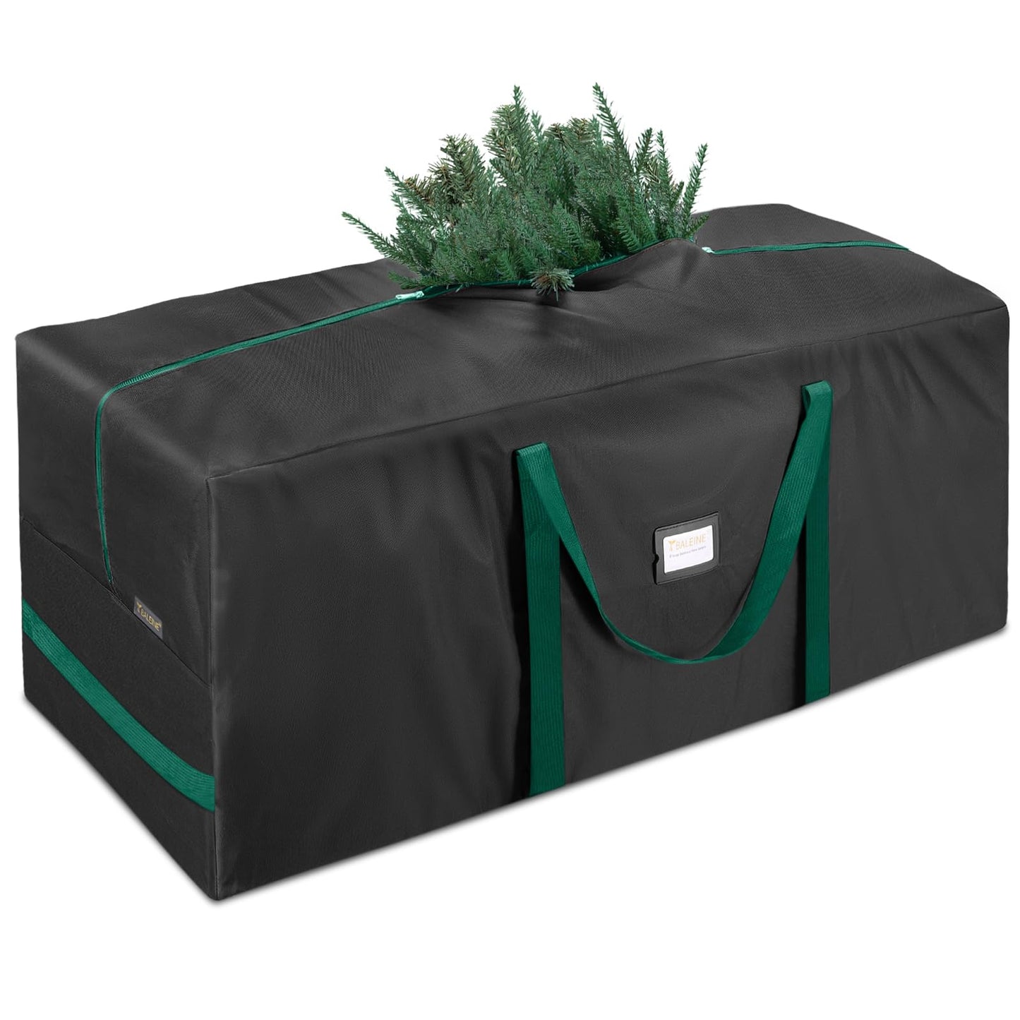 BALEINE 7.5 ft Christmas Tree Storage Bag, Heavy Duty 900D Oxford Fabric with Reinforced Handles and Dual Zippers Wide Opening, Extra Large Storage Container for Trees and Decorations (Black)