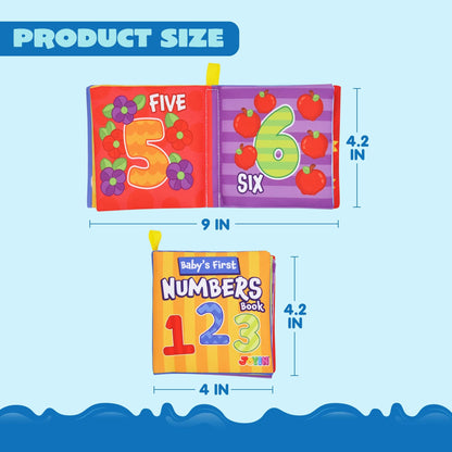 JOYIN 12 Pcs Bath Books, Nontoxic Fabric Soft Crinkly Cloth Books, Waterproof, Bathtub Pool and Early Education First Toys for Infant Newborn Baby Toddlers Kids Birthday Gifts