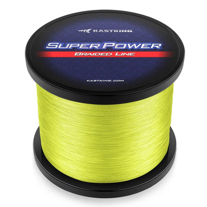 KastKing Superpower Braided Fishing Line, Yellow, 15 LB, 150 Yds